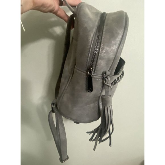 Charming Charlie Gun Metal Gray Small Mini Backpack - Picture 6 of 10